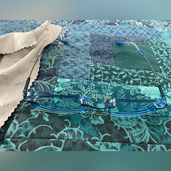 Eye Glasses Lightweight Rimless Unisex Blue - Picture 2 of 2